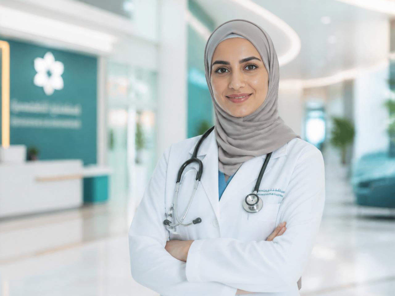 Doctor at a modern UAE hospital